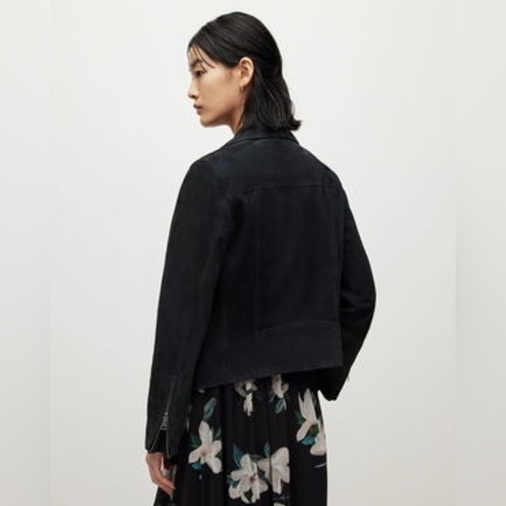 All Saints Suede Darby Biker Jacket - Picture 2 of 5